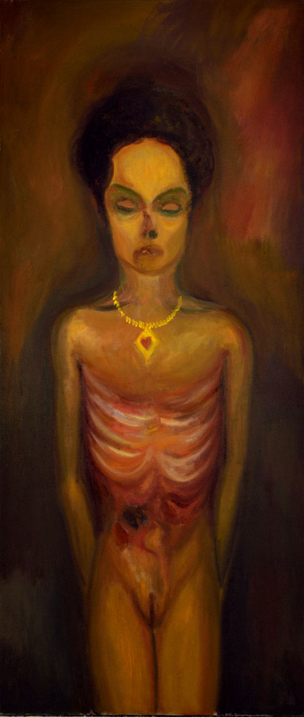 Mumie, 2013, 140 x 60 cm,  olej na plátně