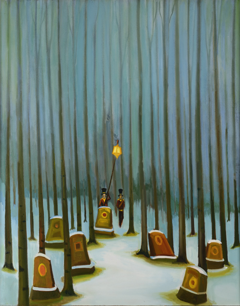 Mlha, 2016, 150 x 125 cm, olej na plátně