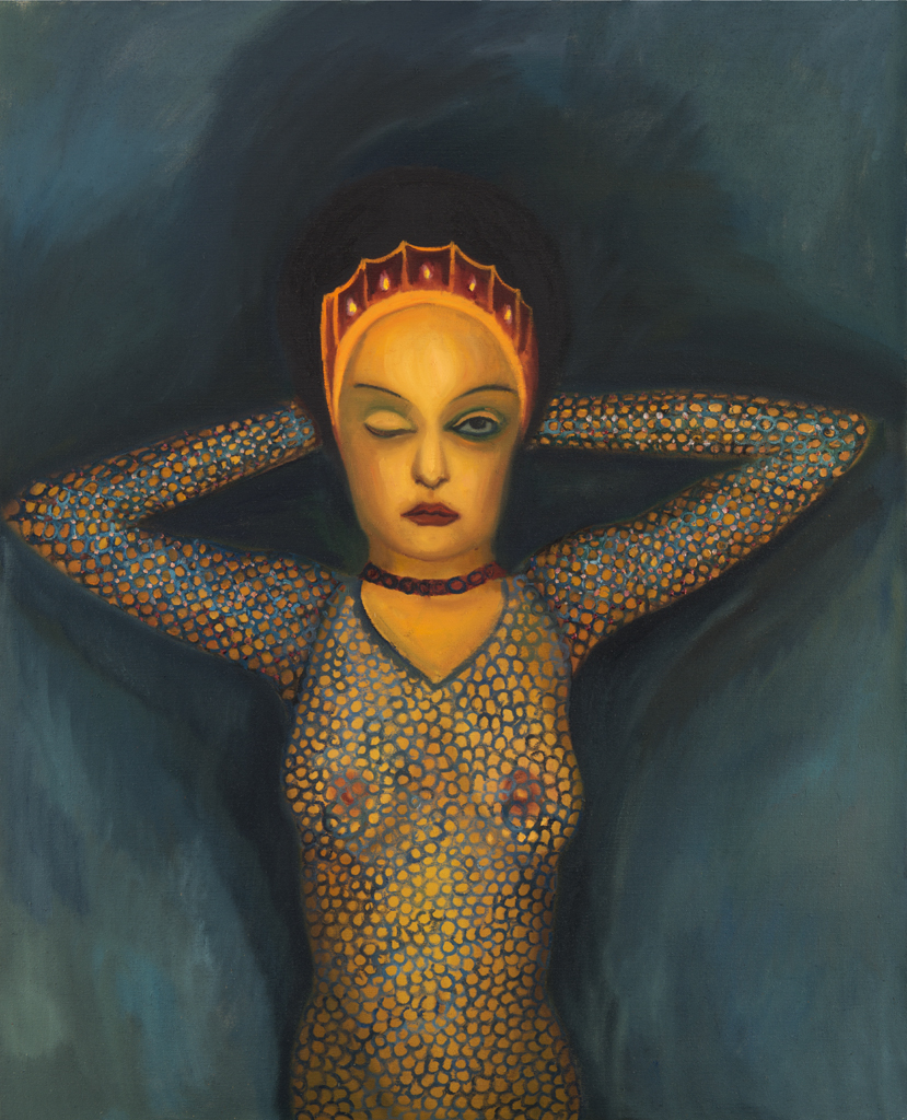 Hadí žena, 2017, 120 x 100 cm, olej na plátně
