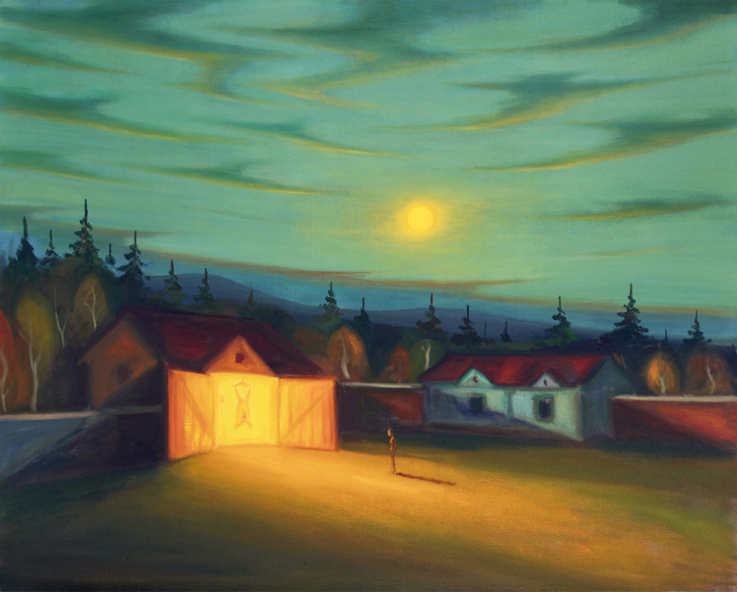 Rabasova galerie Rakovník, Zabíjačka, 2023, 120 x 150 cm, olej na plátně