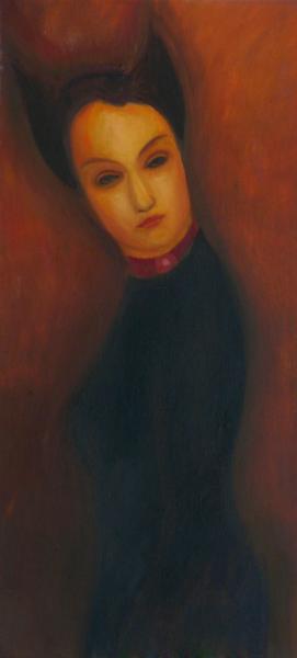 Liška, 2009, 113 × 52 cm, olej na plátně