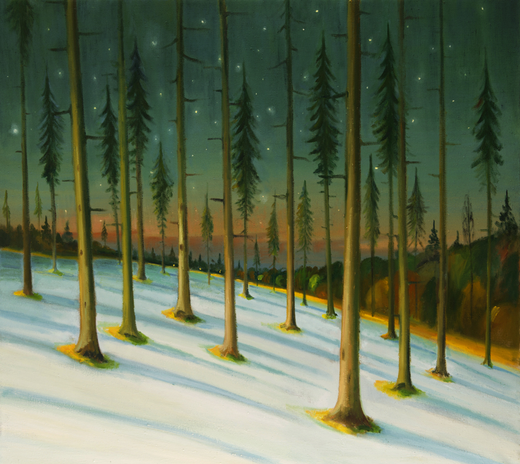 Hvězdnatá noc, 2017, 100 x 110 cm, olej na plátně