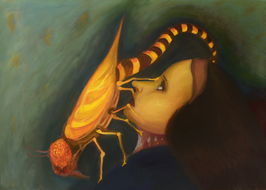 Hmyz, 2016, 70 x 100 cm, olej na plátně
