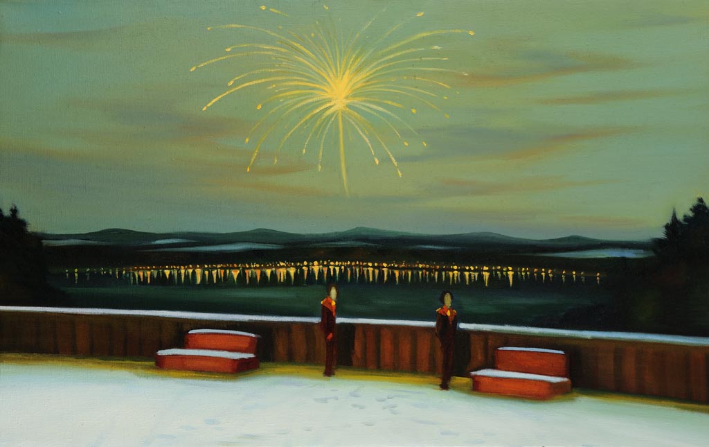 Národní galerie v Praze, Světlice, 2011, 81 × 133 cm, olej na plátně