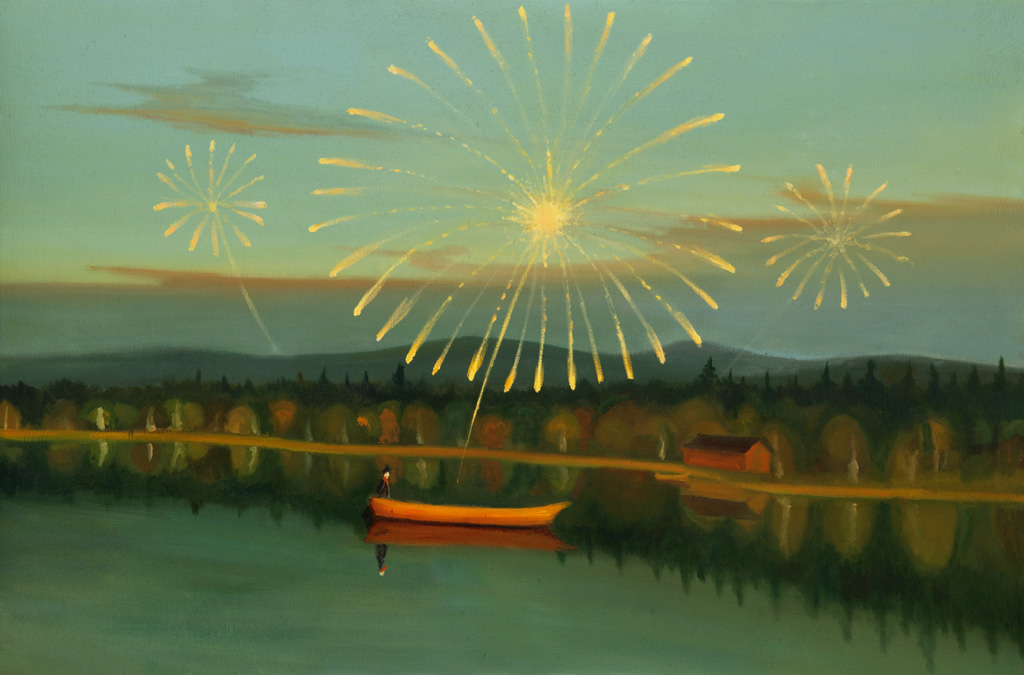 Světlice, 2016, 80 x 120 cm, olej na plátně