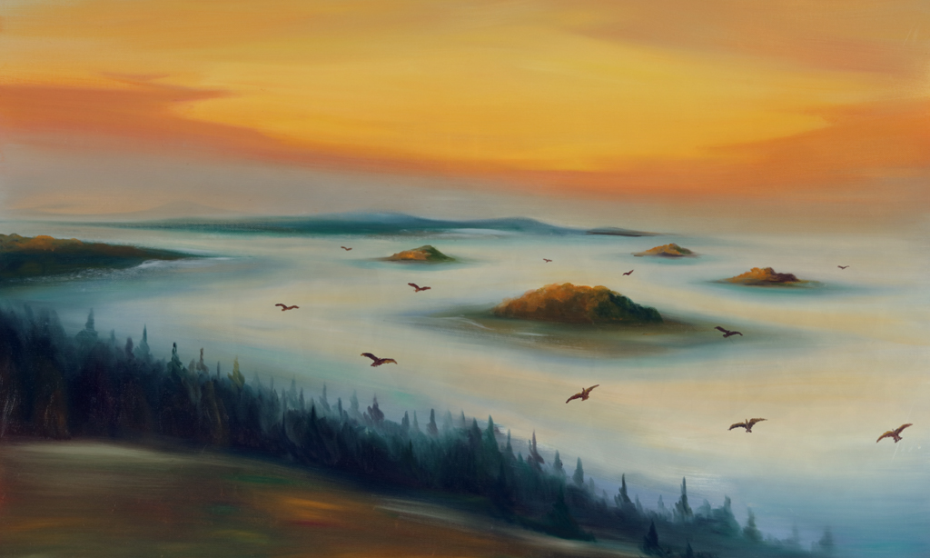 Inverze, 2026, 100 x 165 cm, olej na plátně