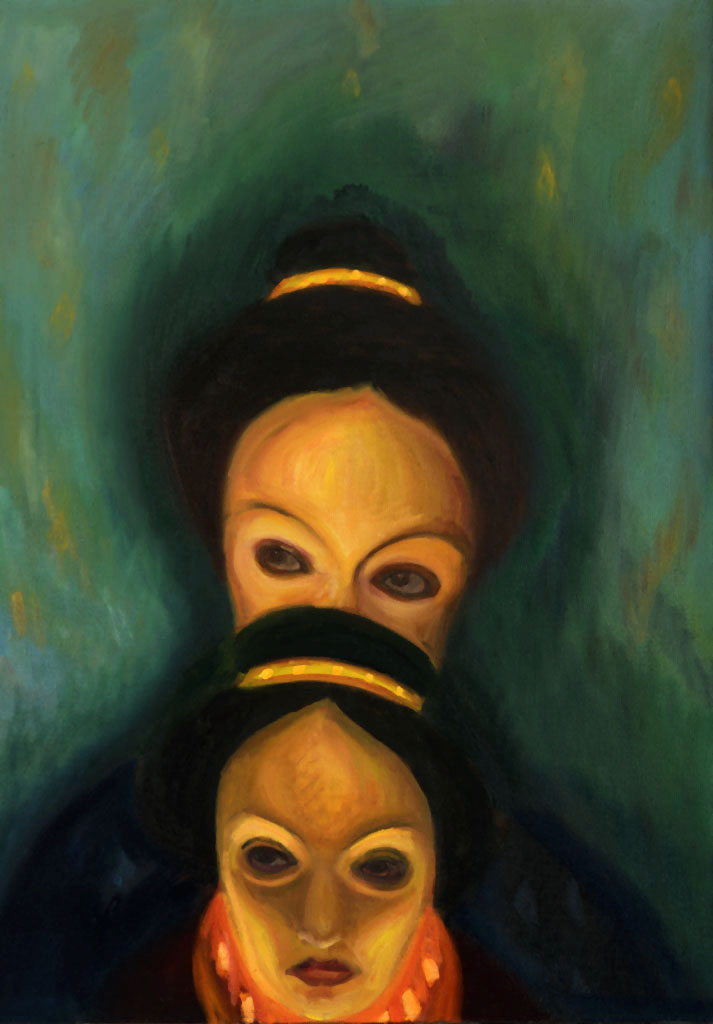 Lesbičky, 2013, 100 x 70 cm, olej na plátně