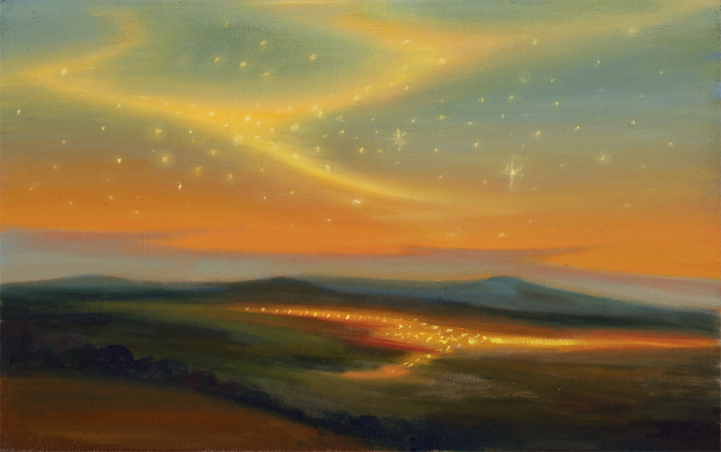 Above the city, 2026, 50 x 80 cm, oil on canvas