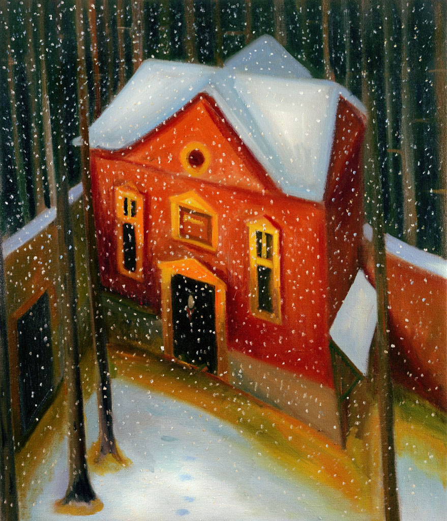 Sníh, 2013, 70 x 60 cm, olej na plátně