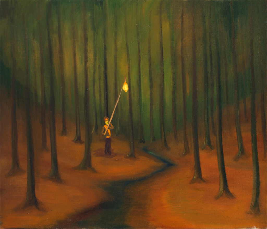 Signál, 2017, 60 x 70 cm, olej na plátně
