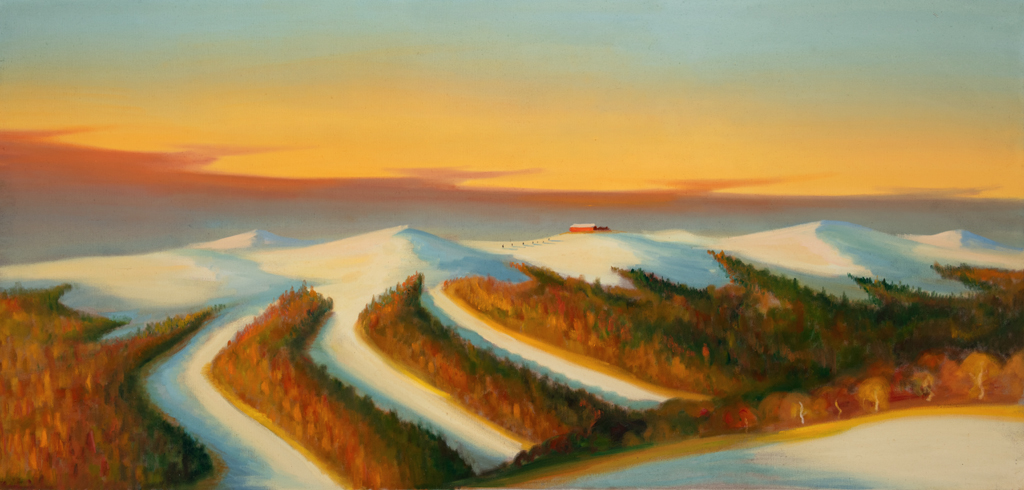 Hory, 2026, 100 x 210 cm, olej na plátně