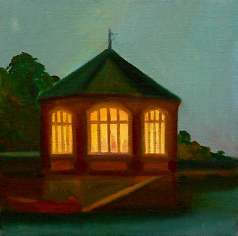Credit Mutuel de Bretagne, Altánek, 2008, 35 × 35 cm, olej na plátně