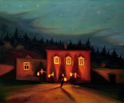 Hvězdná noc, 2011, 101 x 123 cm, olej na plátně