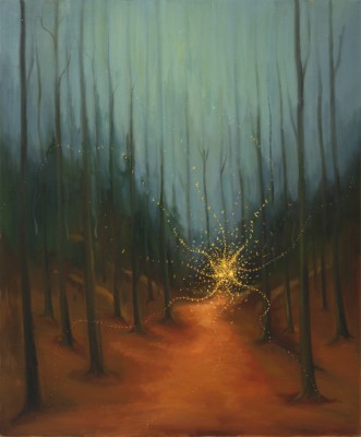 Bludičky, 2020, 125 x 150 cm, olej na plátně