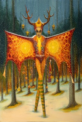 Chůdy, 2025, 170 x 115 cm, olej na plátně