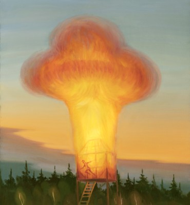 Watchtower, 2021, 125 x 115 cm, oil on canvas