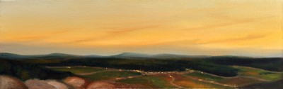 Balvany, 2011, 33 x 100 cm, olej na plátně