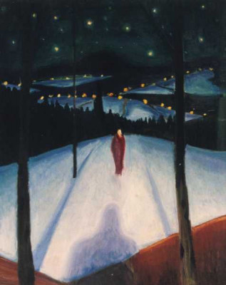 Hvězdná noc, 1999, 92 × 70 cm, olej na papíře