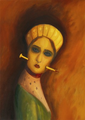 Zlatý hřeb, 2019, 100 x 70 cm, olej na plátně