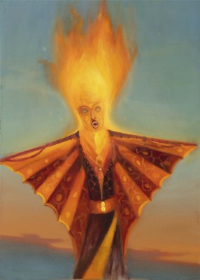 Burning Witch, 2022, 140 x 100 cm, oil on canvas