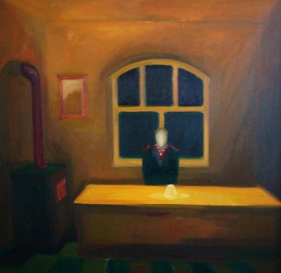 The pub, 2006, 108 × 108 cm, oil on canvas