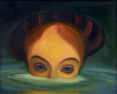 Ve vodě, 2014, 35 x 45 cm, olej na plátně