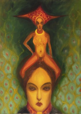 The mask, 2023, 100 x 80 cm, oil on canvas