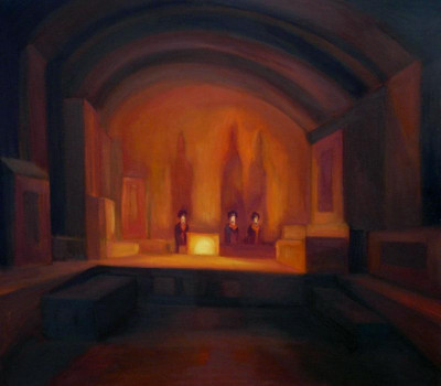 Alšova Jihočeské galerie, Klášter, 2010, 130 × 148 cm, olej na plátně