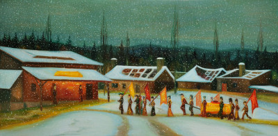 The Parade , 2010, 96 × 198 cm, oil on canvas