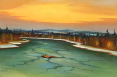Led, 2024, 100 x 150 cm, olej na plátně