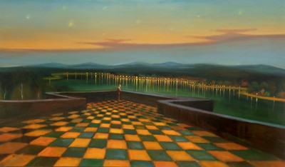 The Night, 2023, 105 x 180 cm, oil on canvas