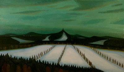 Ještěd hill, 2005, 96 × 162 cm, oil on canvas