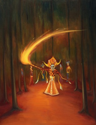 Ohnivý tanec, 2026, 155 x 120 cm