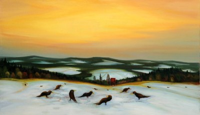 Havrani, 2011, 71 x 120 cm, olej na plátně