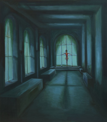 Zámek, 2024, 170 x 150 cm, olej na plátně