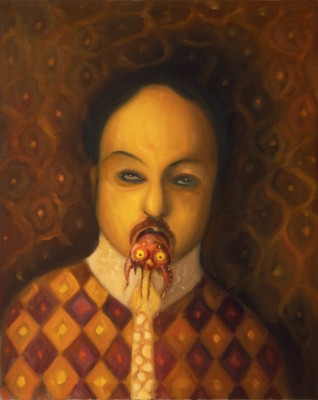 A Gagging, 2023, 100 x 80 cm, oil on canvas
