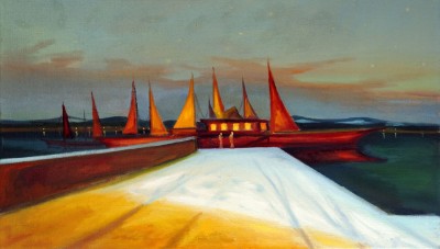 The Port, 2012, 60 x 103 cm, oil on canvas