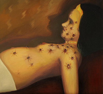 Pavouci, 2010, 93 × 102 cm, olej na plátně