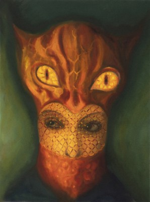 Kočičí oči, 2020, 80 x 60 cm, olej na plátně