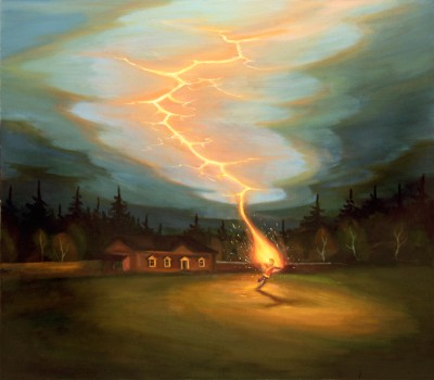Blesk, 2020, 125 x 140 cm, olej na plátně