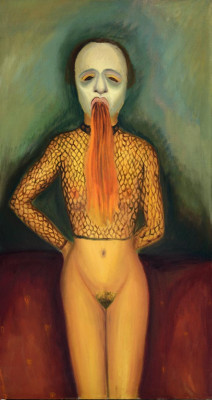 Šílená madam, 2014, 150 x 80 cm, olej na plátně