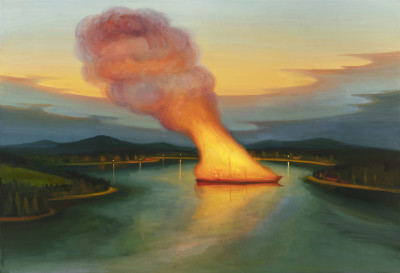 Jachta, 2021, 143 x 210 cm, olej na plátně
