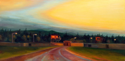 Tábor, 2011, 82 x 166 cm, olej na plátně