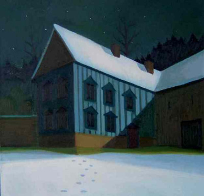 Farm, 2004, 120 × 107 cm, oil on canvas