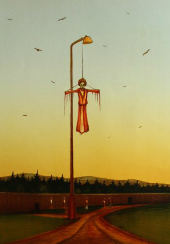  Hanging Man, 2012, 75 x 54 cm, litograph
