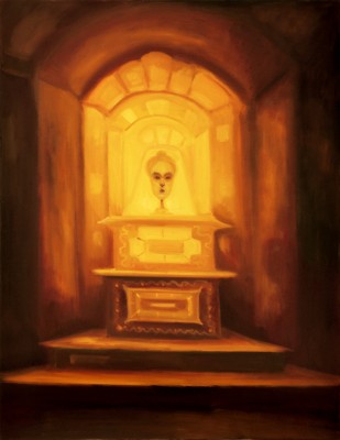 Hlava, 2020, 150 x115 cm, olej na plátně