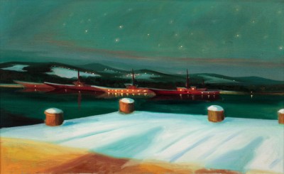 The Night mole, 2010, 63 × 100 cm, oil on canvas