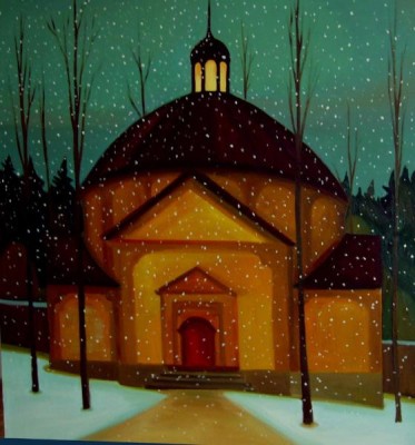 The mausoleum, 2007, 109 × 123 cm, oil on canvas