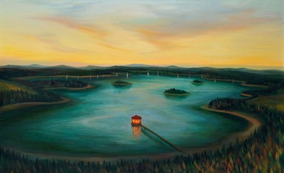 Přehrada, 2011, 110 x 180 cm, olej na plátně