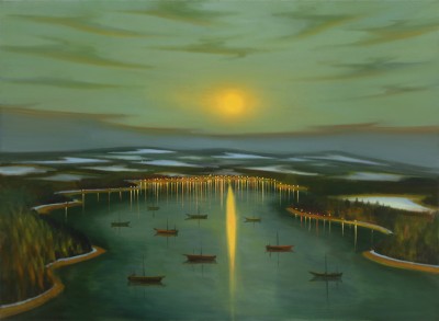Měsíc, 2023, 150 x 210 cm, olej na plátně
